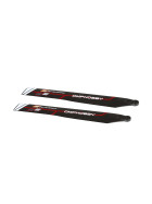 OMPHOBBY M1 EVO Hauptrotorblätter 125mm (2) Rot