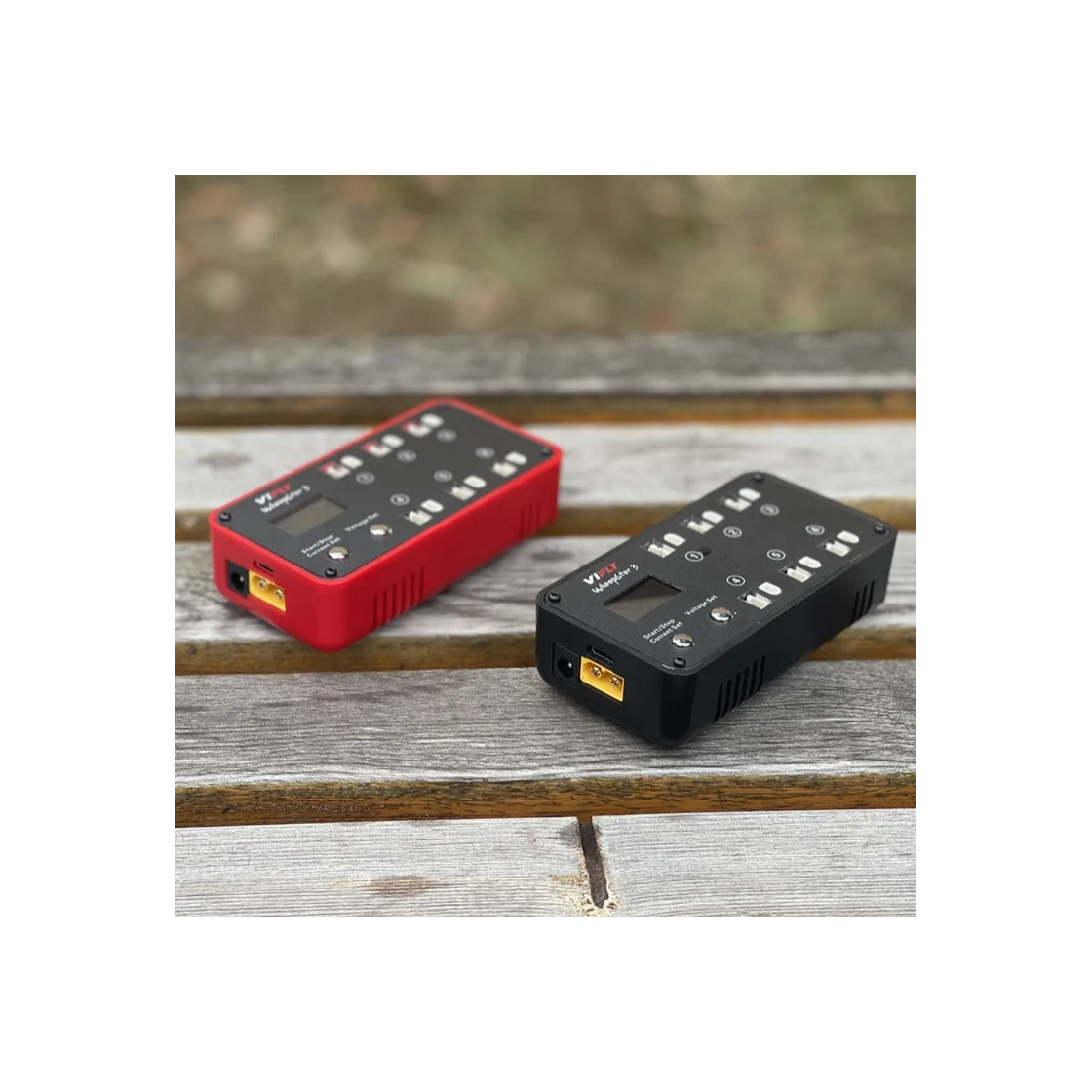 VIFLY WhoopStor V3 Chargeur 1S LiPo Avec Déchargeur - Écran LCD - 6 Ports PH2.0/BT2.0 - Pour Drones Tiny Whoop