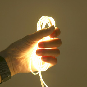 Flexible COB LED Streifen, 5V, 320LEDs, selbstklebend, teilbar, 1m Gelb