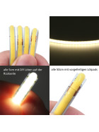 Flexible COB LED Streifen, 5V, 320LEDs, selbstklebend, teilbar, 1m Gelb