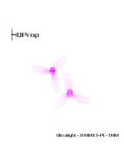 HQProp 31mm ULTRALIGHT 3-Blatt Propeller, 1mm Welle, 1.2x1.1x3 Pink