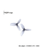 HQProp 31mm ULTRALIGHT 3-Blatt Propeller, 1mm Welle, 1.2x1.1x3 Grey
