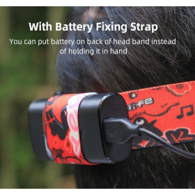 FPV Goggle Strap HD FPV Brillen, Colorful, Klett Rot