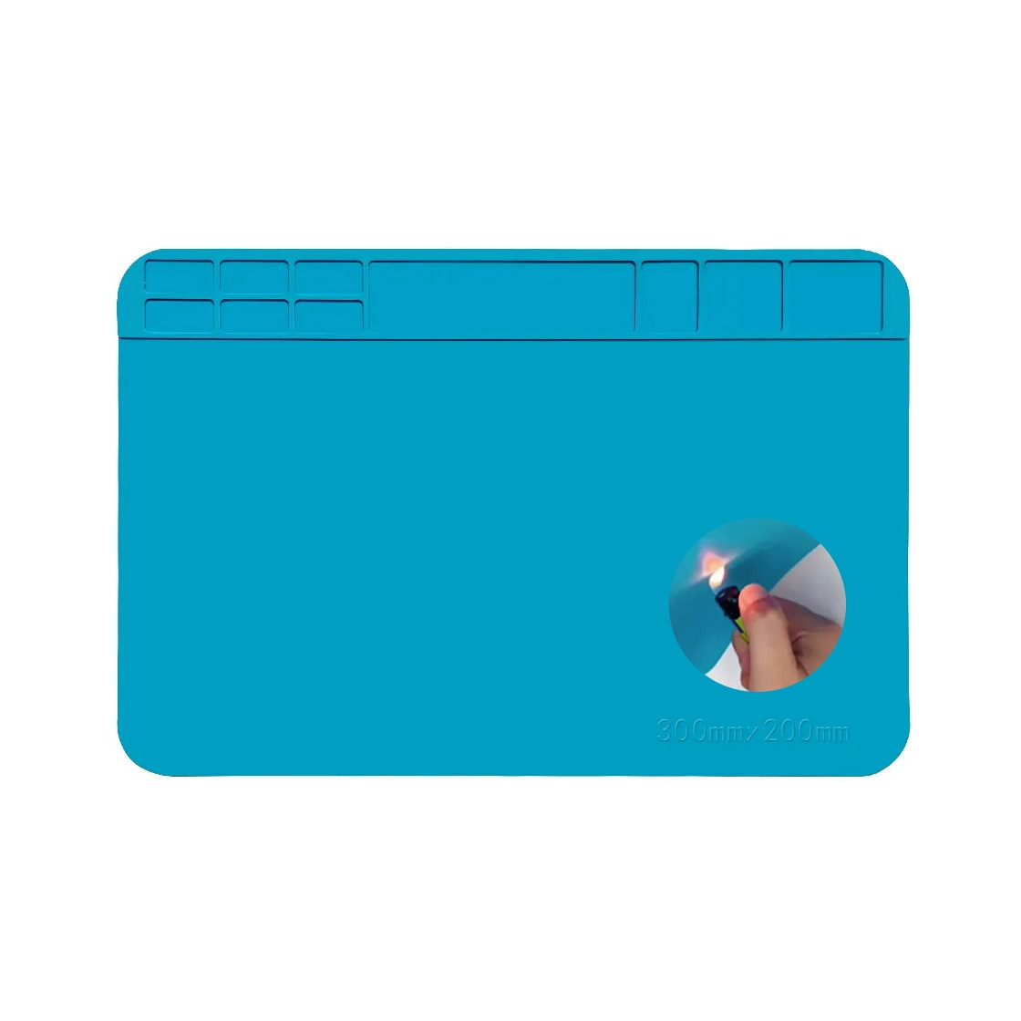 Produktbild von Silikonmatte 200 X 200 X 3 Mm – Hitzebeständig Bis 200°C – Flexibel, Reißfest – Vielseitig Für DIY, Dichtungen, Schutzunterlagen
