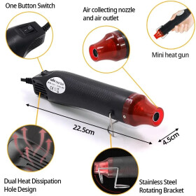 Heißluftpistole, 300 W, 200 °C, 220V EU
