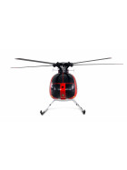 AFX MD500E Zivil 325mm Brushless Helikopter 6G RTF Set rot/silber