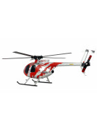 AFX MD500E Zivil 325mm Brushless Helikopter 6G RTF Set rot/silber