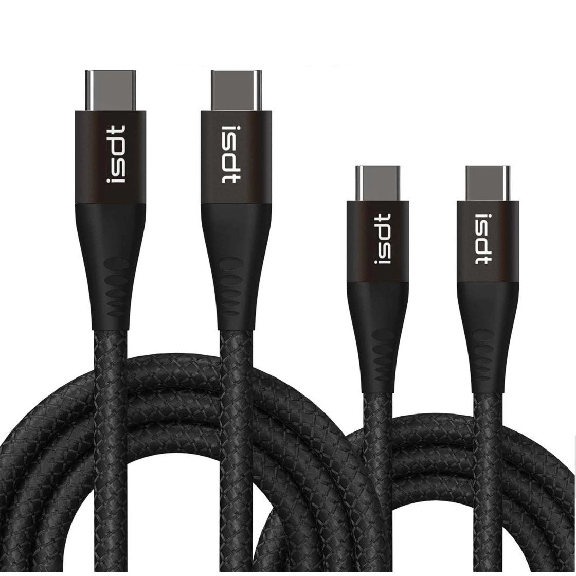 Geflochtenes USB-C Ladekabel - 2 M, 20AWG, Schnelles Laden Bis 3A+, Schwarz