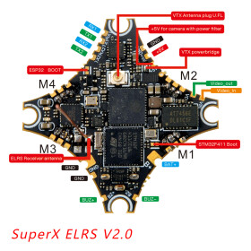 Happymodel SuperX V2.1 ELRS VTX 5in1 1S AIO Flight Controller