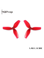 HQProp 35mm Ultralight Whoop Prop 1.4X1.1X3, 1mm Welle Red
