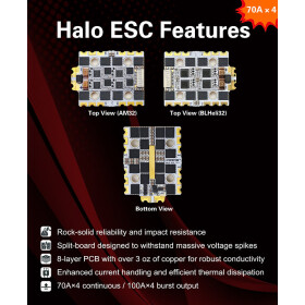 HDZero HALO ESC 4in1 70A 3-8S, BLHeli32