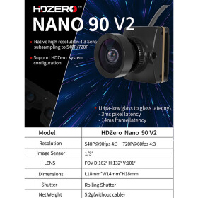 HDZero Nano 90 V2 Kamera (mit 80mm MIPI Kabel)