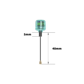 FlyFishRC Osprey 5.8Ghz 40mm FPV Antenne LHCP u.FL Cyan
