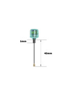FlyFishRC Osprey 5.8Ghz 40mm FPV Antenne LHCP u.FL Cyan