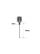 FlyFishRC Osprey 5.8Ghz 40mm FPV Antenne RHCP u.FL Black