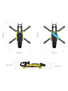 SpeedyBee Master3X Modular 3-3,6 Zoll FPV Frame für DJI O4 PRO, Kunststoff