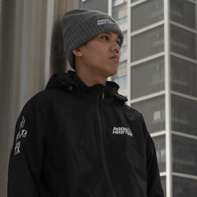 Radiomaster Beanie, schöne dicke Strickmütze, universal Größe Grau