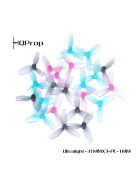HQProp 31mm ULTRALIGHT 3-Blatt Propeller, 1mm Welle, 1.2x1.1x3 Clear