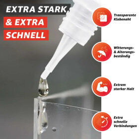 Sekundenkleber dünnflüssig für Plexiglas® Acrylglas, 20g, EVERGLUE