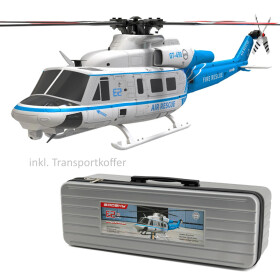 GOOSKY E2 GPS Blue Rescue BNF Helicopter mit Koffer...