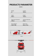 GOOSKY E2 UH-IY Rescue GPS BNF Helicopter mit Koffer BAF050004-A