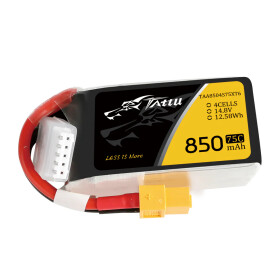 4S 14,8V 850mAh 75C Lipo Akku XT60 - TATTU