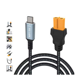 Typ-C auf XT60-Adapterkabel, USB-C-Stecker auf...