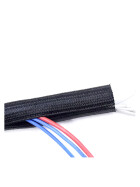Geflechtschlauch, selbstverschließend, 10mm, 1m lang, schwarz