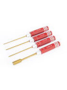 Innensechskant Schlüssel-Set 1,5/2,0/2,5/8,0BOX Titanbeschichtet, Rot