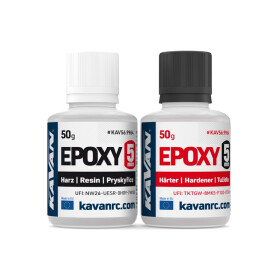 Epoxydharzkleber 5 Minuten, je 50g Harz+Härter KAVAN