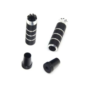 Alu CNC M4 Stick Ends extra LONG schwarz, Set