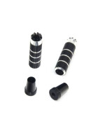 Alu CNC M3 Stick Ends extra LONG schwarz, Set