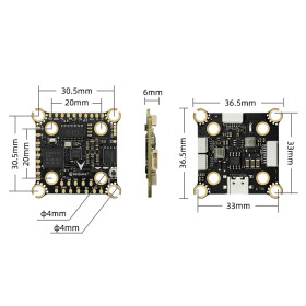 SEQURE H743 MPU6000 4-8S FPV FC Dual BEC