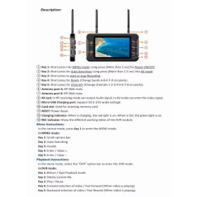 5,8GHz FPV Videosystem mit HD-Monitor und AIO FPV Kamera