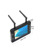 5,8GHz FPV Videosystem mit HD-Monitor und AIO FPV Kamera