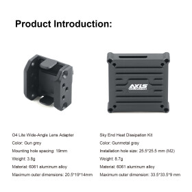 Axisflying DJI O4 Air Unit WIDE Kamera Adapter Kühlkörper Kit