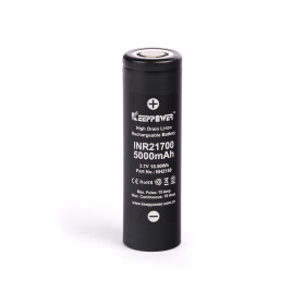 Keeppower 21700 5000mAh, 3,6V/3,7V Li-ion Akku High Drain, 2 Stück