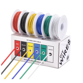 Silikonkabel Set, 30 AWG, 6 Farben, 120 m