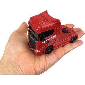 AMEWI 22783 Mini-Scania 730 S mit Kofferauflieger proportional 4WD 1:64 RTR rot