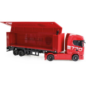 AMEWI 22783 Mini-Scania 730 S mit Kofferauflieger proportional 4WD 1:64 RTR rot