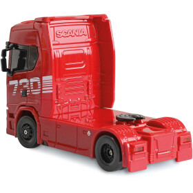 AMEWI 22783 Mini-Scania 730 S mit Kofferauflieger proportional 4WD 1:64 RTR rot