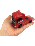 AMEWI 22783 Mini-Scania 730 S mit Kofferauflieger proportional 4WD 1:64 RTR rot
