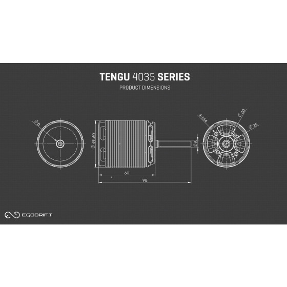 EGODRIFT Tengu 4035HS 520kV 12S Motor