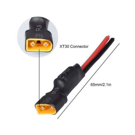 XT30 Stecker mit Kabel und Kondensator 4S (18AWG)