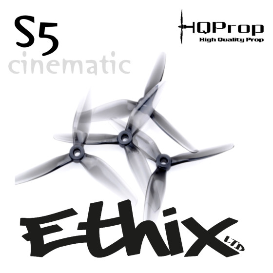 HQProp ETHIX S5 Light Grey 5040 5 3-Blatt Propeller