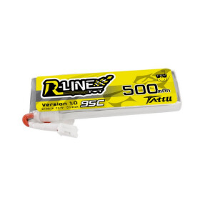 1S 3,7V 500mAh 95C TATTU R-Line Lipo Akku PH2.0