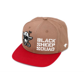TBS Black Sheep Squad Cap, hellbraun/rot