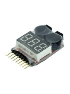Lipo Alarm, 2-8S Lipo, einstellbar, im Schrumpfschlauch