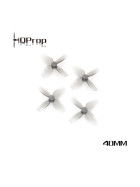 HQProp 40mm Micro 4-Blatt Propeller, 1.5mm Welle, crystal grey