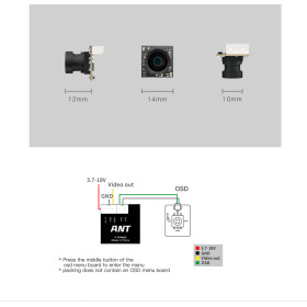CADDX ANT Lite 1200TVL 4:3 FPV Kamera analog